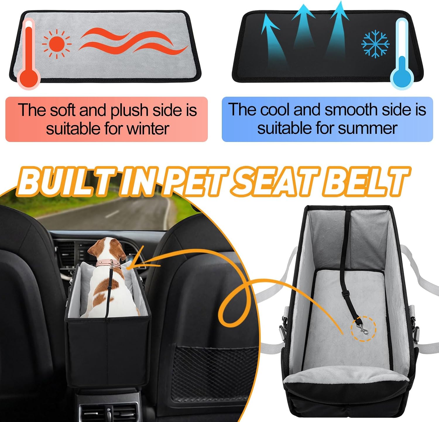 Portable Dog Car Seat for Small Dogs
