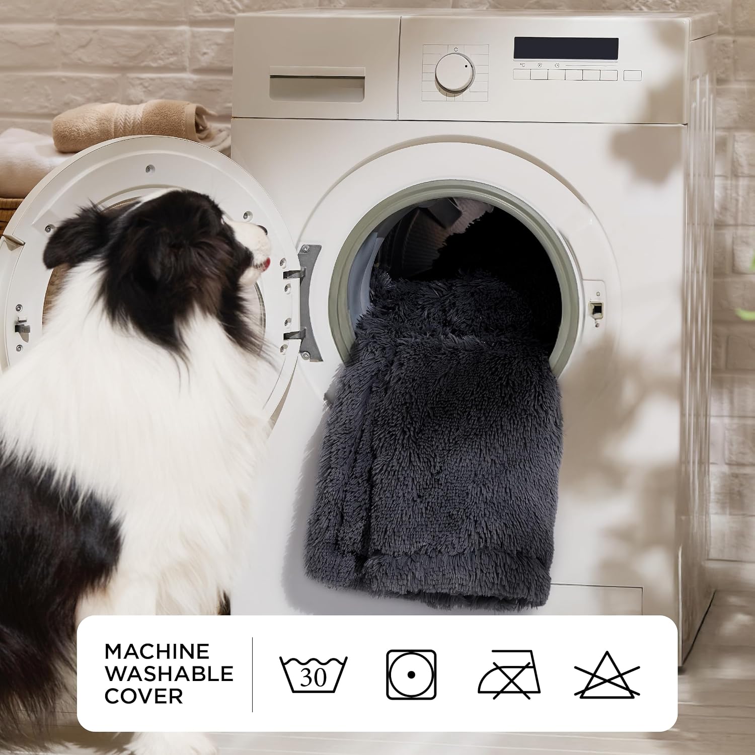 Faux Fur Orthopedic Human Dog Bed