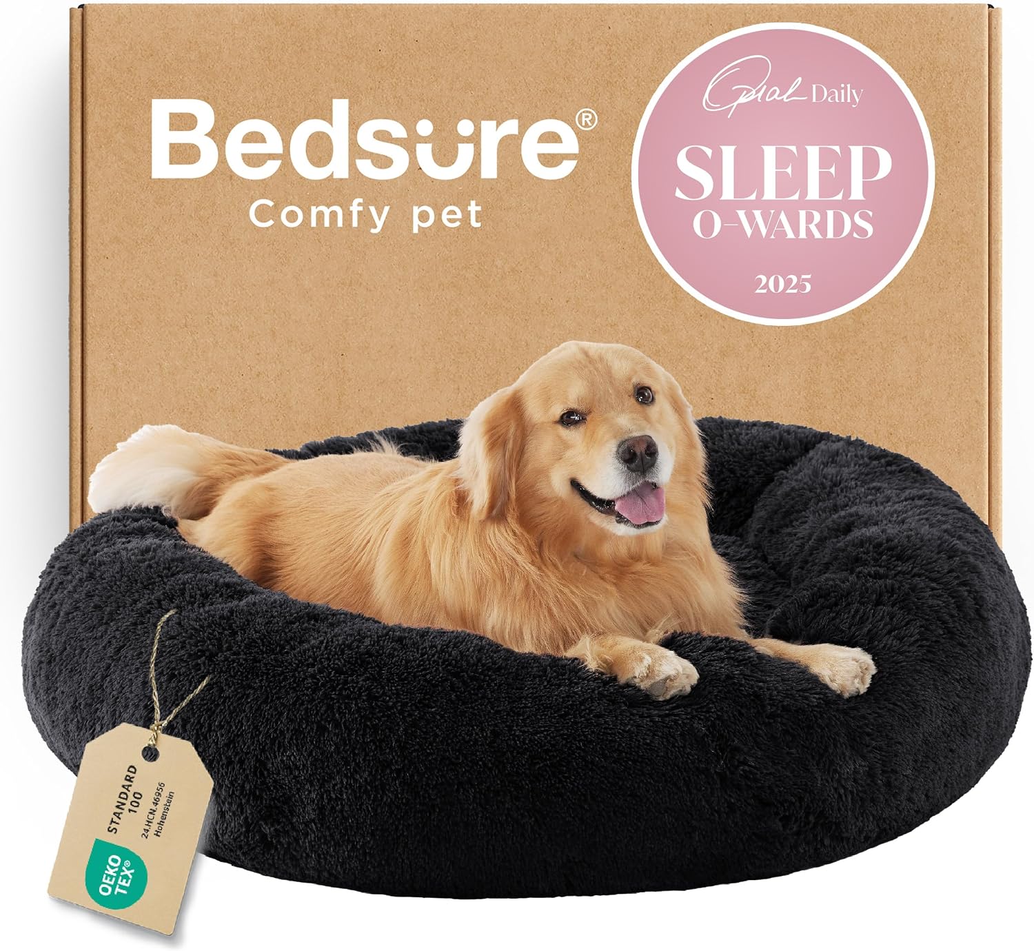 Faux Fur Orthopedic Human Dog Bed
